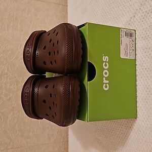 Crocs size 8 dark cherry